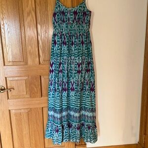 World Market empire waist spaghetti straps maxi dress with undergarment S/M